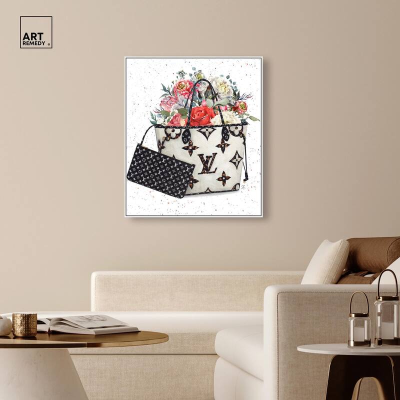 Floral Summer Bag Canvas by Art Remedy