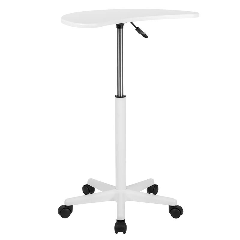 Sit to Stand Mobile Laptop Computer Desk - Portable Rolling Standing Desk