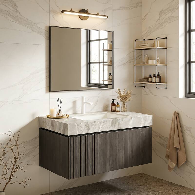 Floating Bathroom Vanity with 1 Pre-drilled Faucet Holes