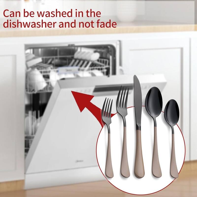 20 Piece 18/0 Stainless Steel Flatware Cutlery Set Service for 4,Mirror Finish