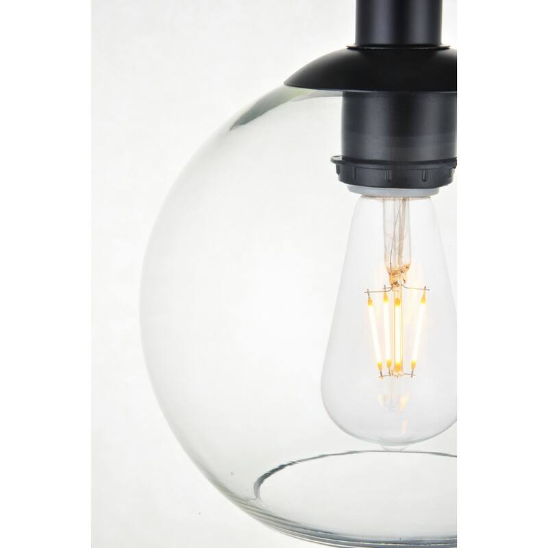 1-Light Flush Mount with 8 inch Clear Glass