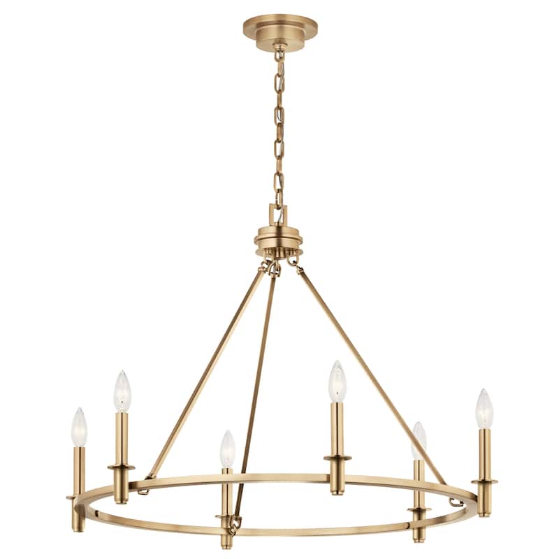 Kichler Lighting Carrick 32.25 in. 6-Light Chandelier - Champagne Bronze - 32.25 in