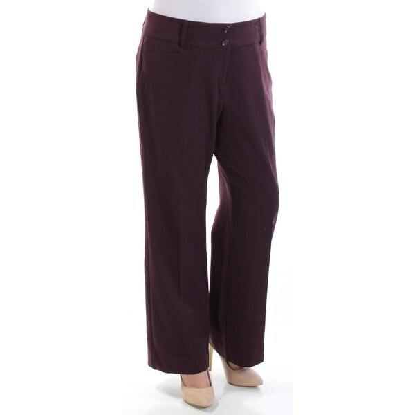burgundy work trousers