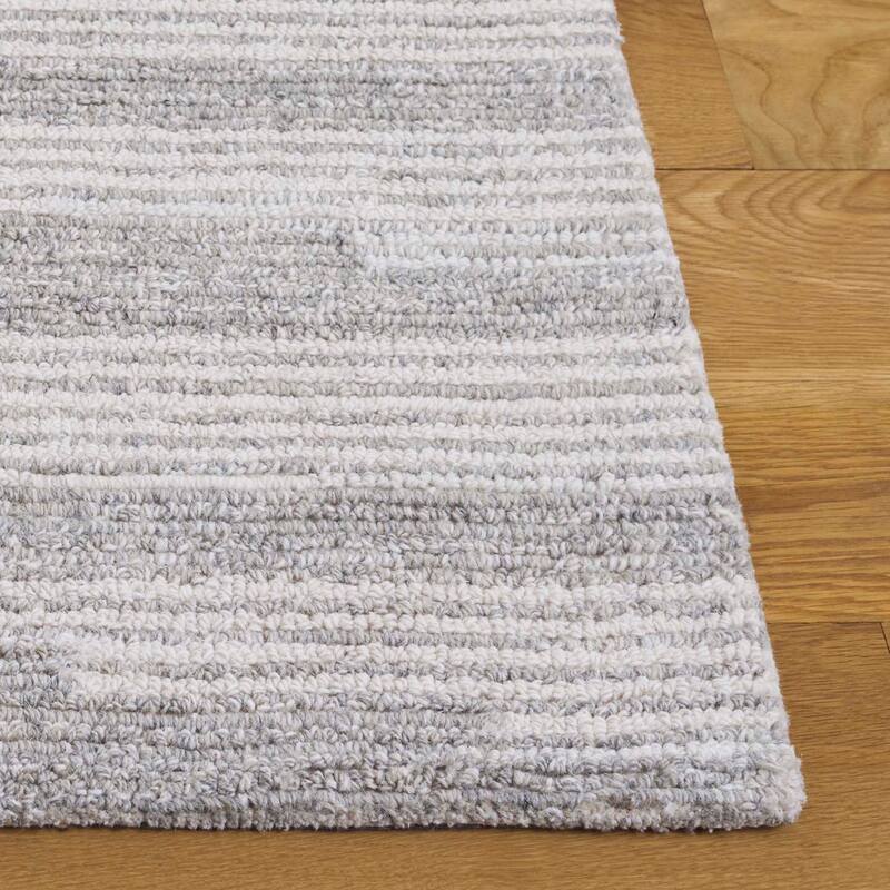 SAFAVIEH Handmade Ebony Mahnaz Modern Striped Wool Rug