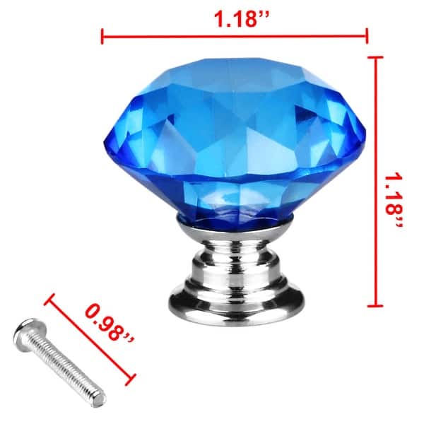 10Pcs Acrylic Crystal Knobs Cupboard Drawer Pull Handle Door Knob Diamond Cab P2 10Pcs Acrylic Crystal Knobs Cupboard Drawer Pull Handle Door Knob Diamond Cab P2
