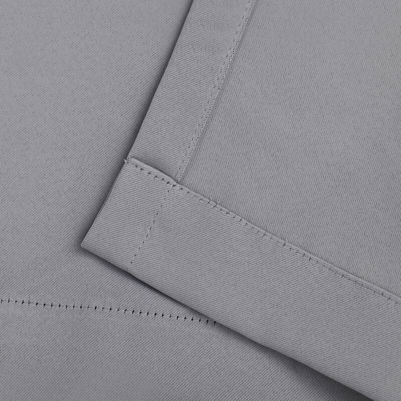 Modern Solid Room Darkening Blackout Curtains, Rod Pocket, Set of 2