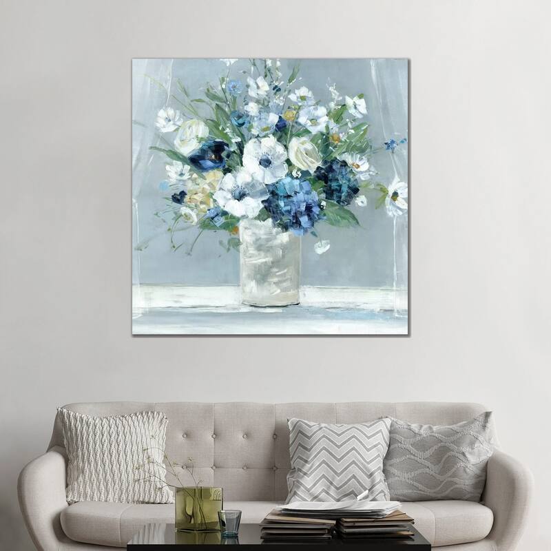 iCanvas "Be Happy Blue" by Sally Swatland Canvas Print