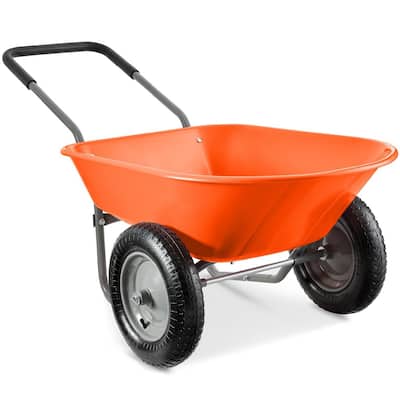 Multipurpose Garden Wheelbarrow with 5 Cubic Feet Capacity and Comfortable Padded Handle - 36 L X 25 W x 20 H