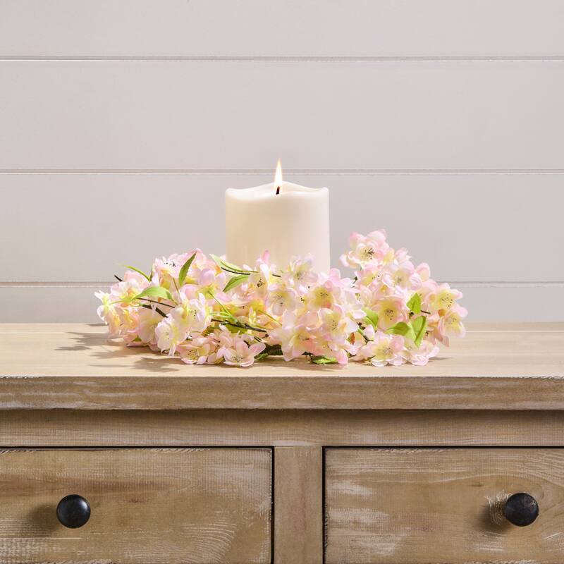 14" Cherry Blossom Wreath - Pink