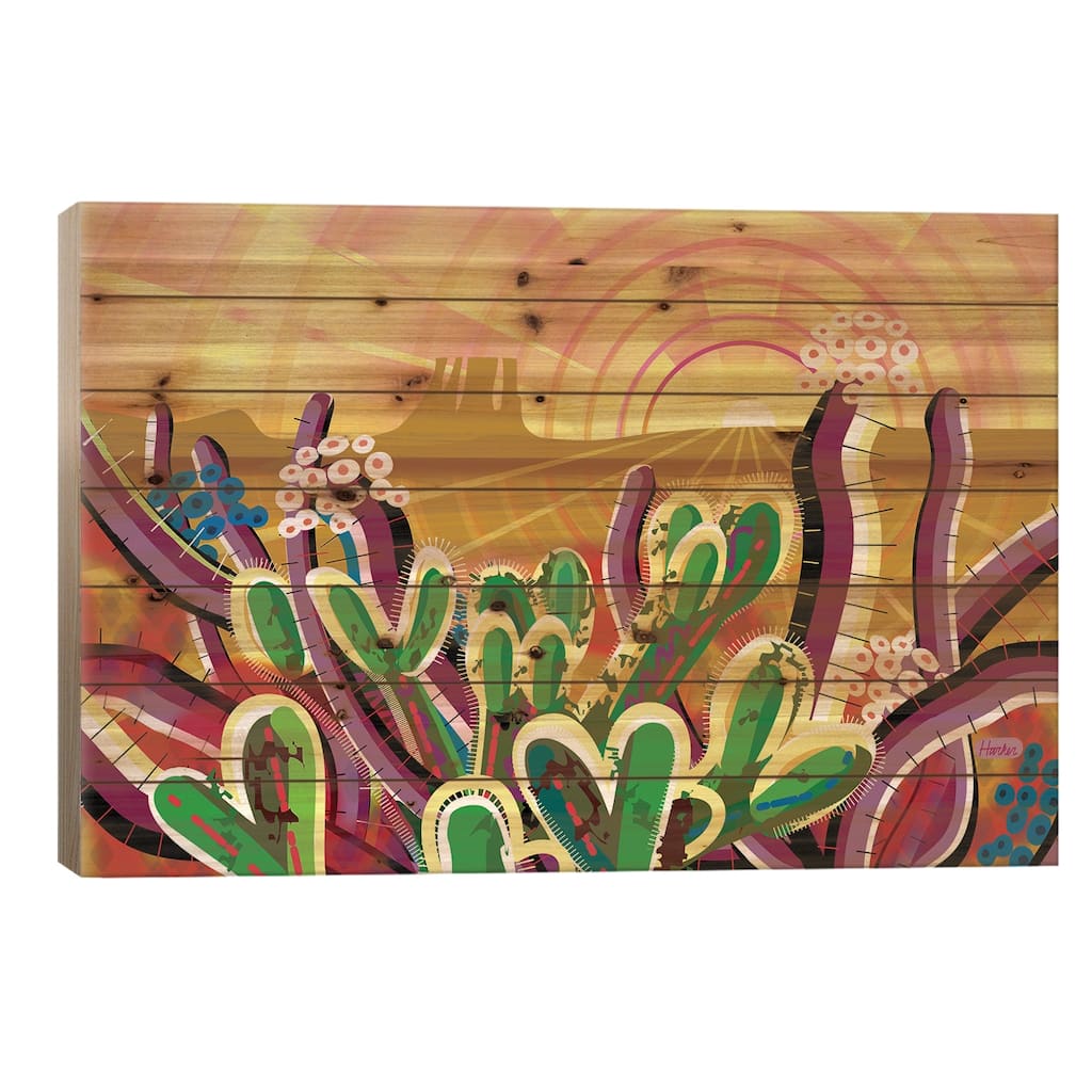 Monument Valley Print On Wood by Charles Harker - Multi-Color