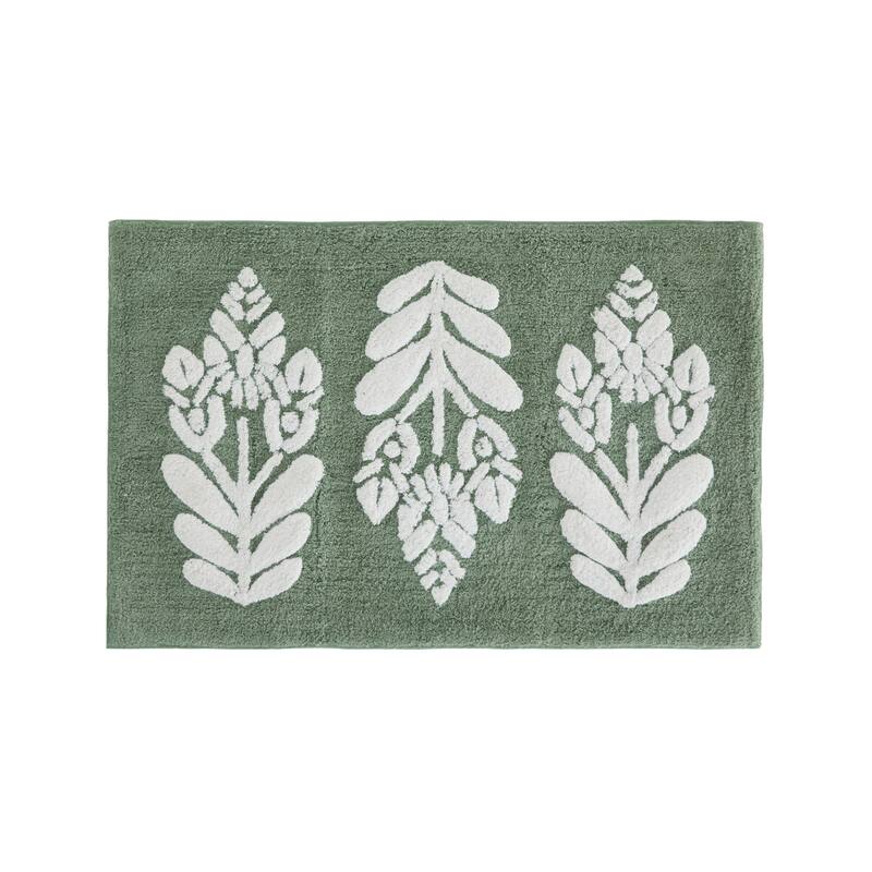 Becky Cameron 100% Cotton Floral Patterned Bath Mat