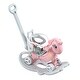 preview thumbnail 9 of 20, Rocking Horse for Toddlers, Balance Bike Ride On Toys with Push Handle,Backrest and Balance Board for Baby Girl and Boy Pink