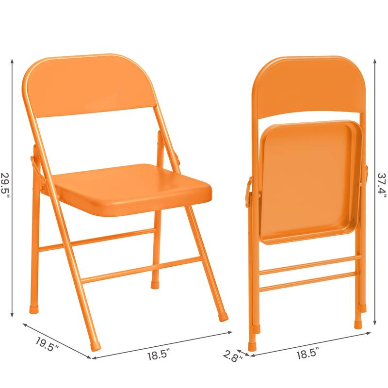 Folding Chairs Set of 4 Hold Up to 350 Pounds