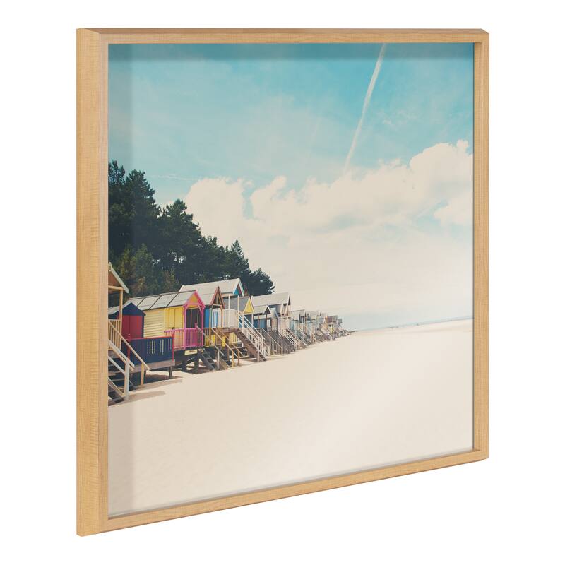 Kate and Laurel Blake Small Space Frame Printed Acrylic by Laura Evans - 24x24 - Plastic - Brown