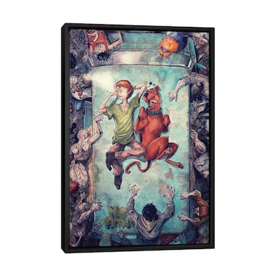 iCanvas "Shaggy and Scooby Good Vibes" by Marcelo Ventura Framed Canvas Print