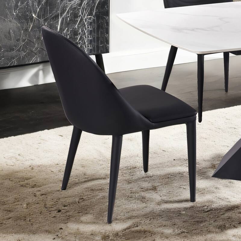 Furniture of America Thalassa Modern Faux Leather Upholstered Side Chair (Set of 2)