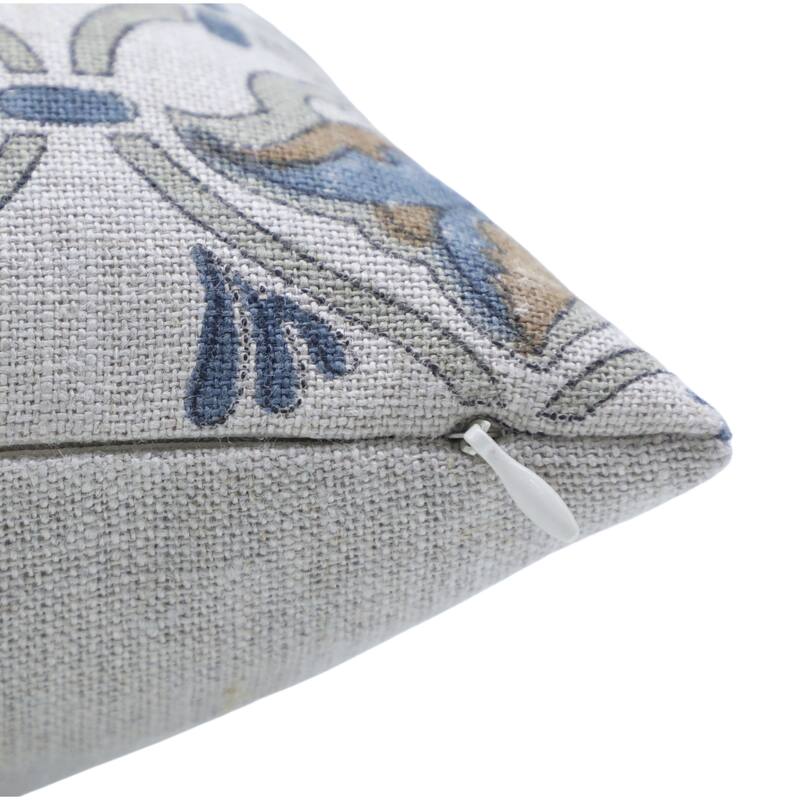 Fabdivine Linen Square Block print pillow Cover