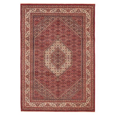 ECARPETGALLERY Hand-knotted Bijar Red Wool Rug - 6'9 x 9'10