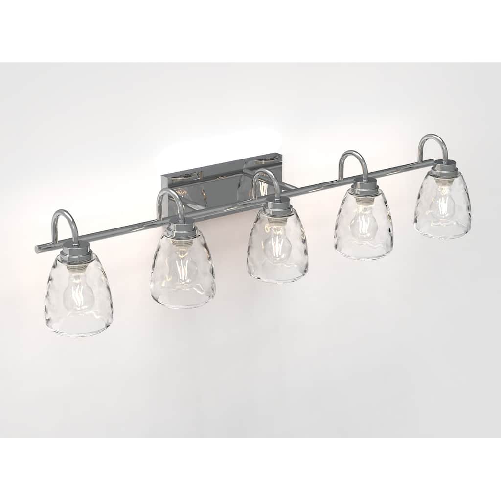 3/4/5/6 Light Bathroom Vanity Light Wall Sconce with Glass Shade