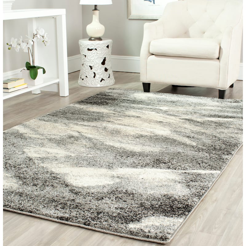 SAFAVIEH Retro Nurcan Modern Abstract Rug - 5'3" x 8' - Grey/Ivory