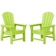 preview thumbnail 98 of 193, Laguna Kids Outdoor Poly Adirondack Chair (Set of 2) - N/A Lime