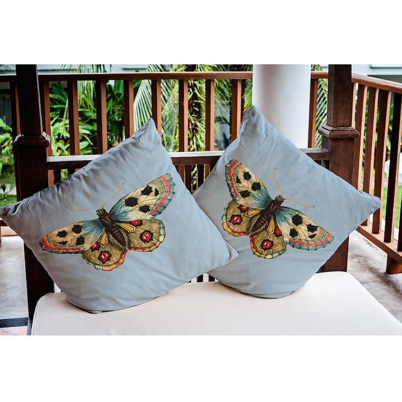 Brushfoot Butterfly Polyester Indoor/Outdoor Pillow