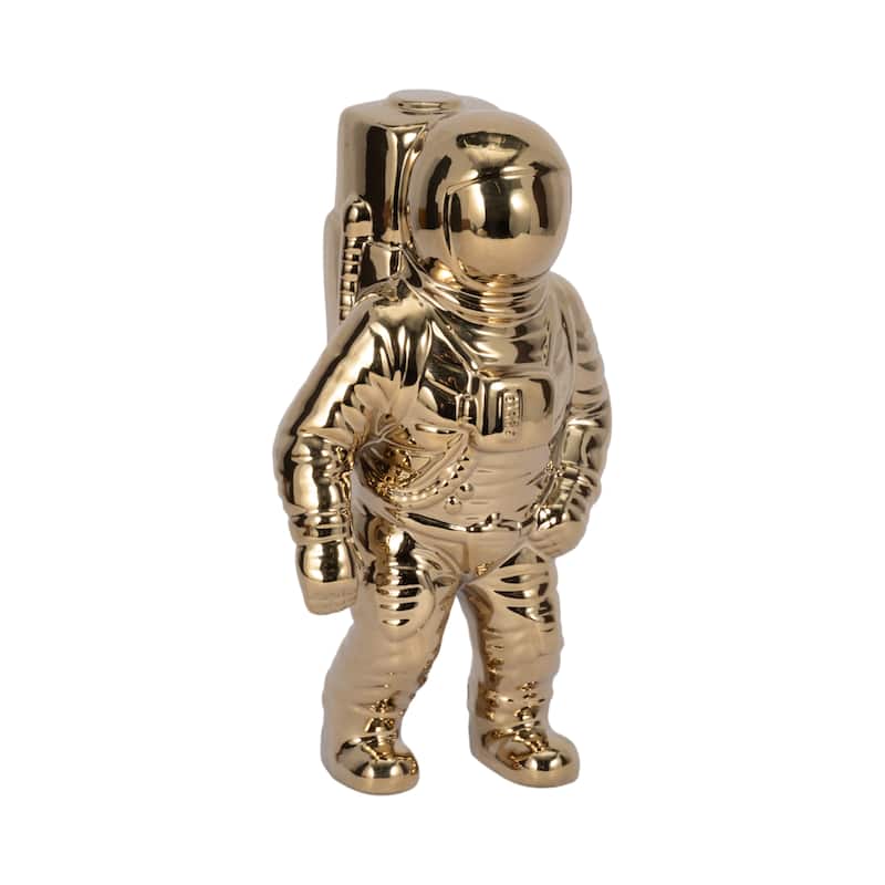 Modern Ceramic Astronaut Figurine Statue - 11"