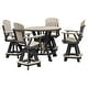 preview thumbnail 6 of 4, American Furniture Classics Counter Height Round Table in Weatherwood with Black Base