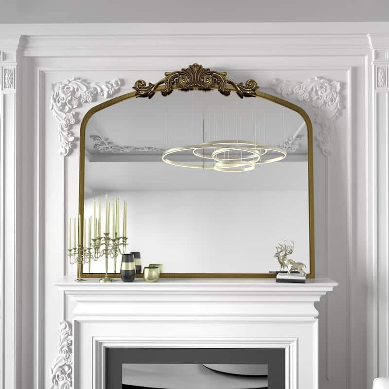 Arched Vintage Mirror Traditional Baroque Style Wall Mirror