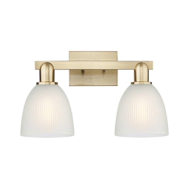 Innovations Lighting Endless Possibilities Arcadia - Castile - 2 Light 17" Bath Vanity Light - Champagne Bronze/White