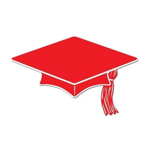 Shop Club Pack Of 240 Red And White Mini Mortarboard Graduation