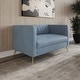 preview thumbnail 40 of 57, Clayfell Weiss Velvet Square Arm Chair/ Loveseat/ Sofa