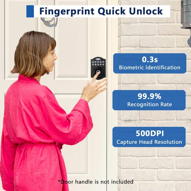 Smart Fingerprint Door Lock with Keypad & Auto-Lock