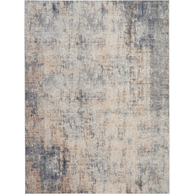 Rustic Textures Distressed Contemporary Abstract Area Rug