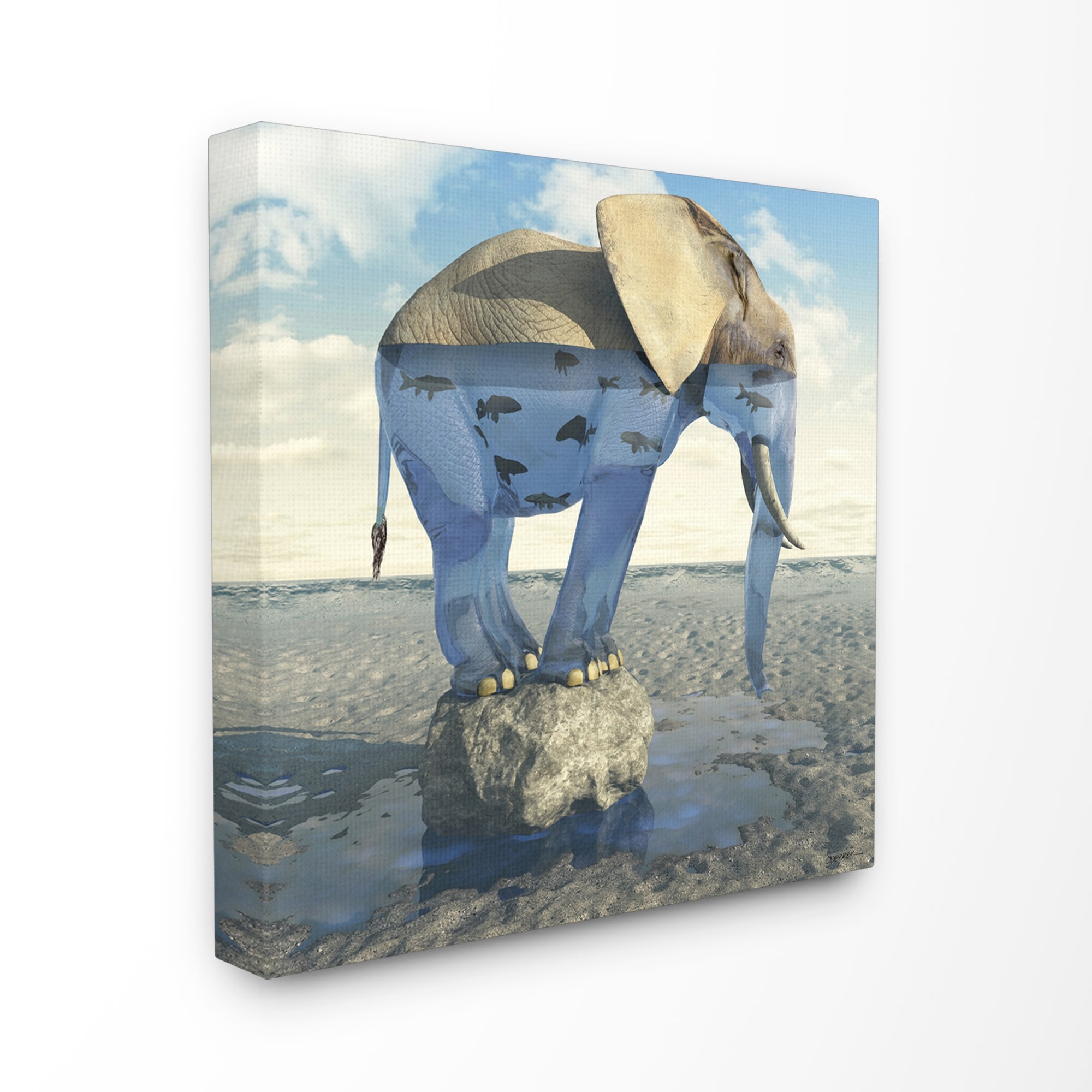 Shop Stupell Industries Ocean Elephant Abstract Animal Design