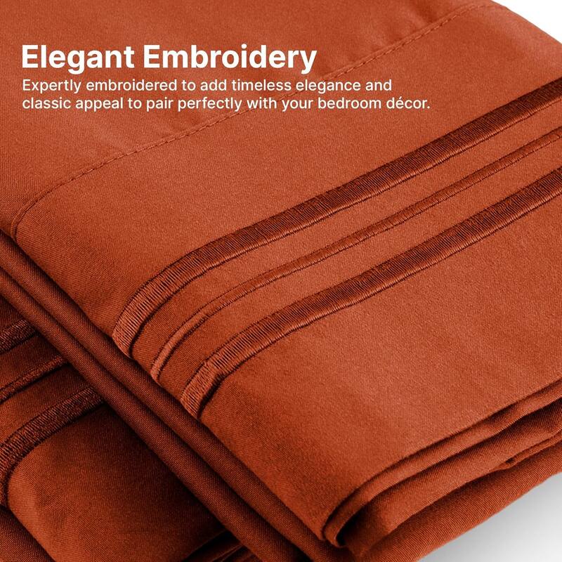 CGK Linens 6 Piece Extra Deep Pocket Microfiber Hotel Luxury Bed Sheets Set