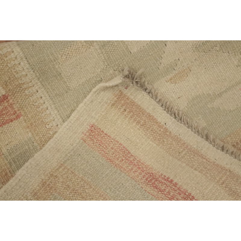 Hand Woven Oriental 100% Wool Carpet Southwestern Tribal Greys & Charcoal Kilim Area Rug - 4' 3'' X 2' 0''