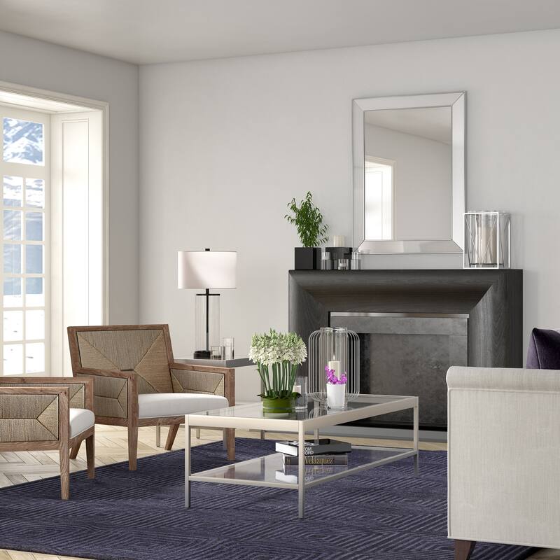 Alexis Metal and Glass Coffee Table