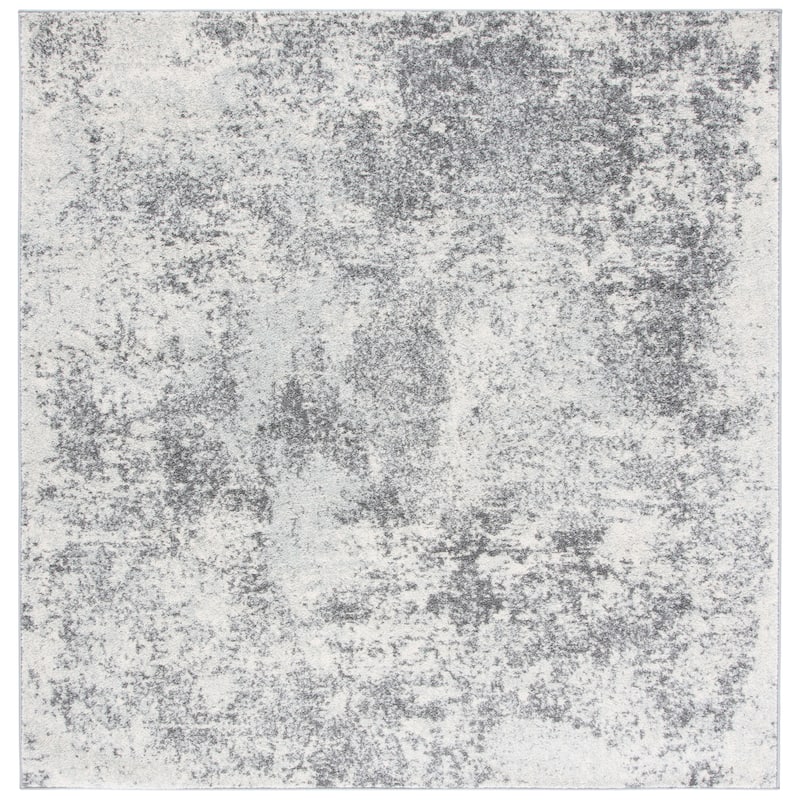 SAFAVIEH Tulum Melinda Modern Abstract Rug - 10' Square - Ivory/Grey