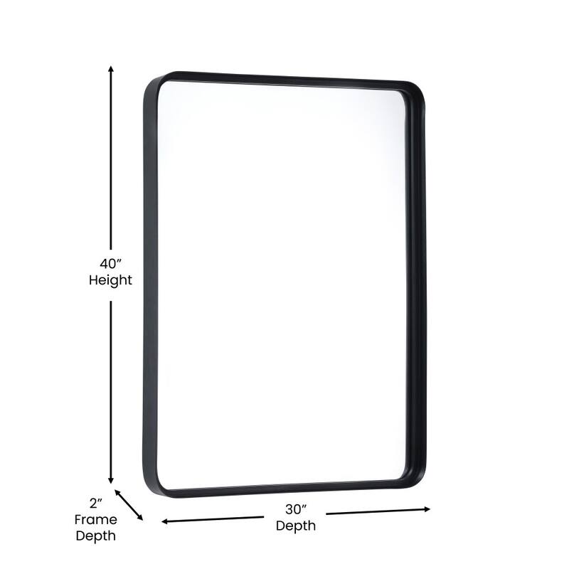 Large Rectangular Accent Mirror with 2 Inch Deep Frame