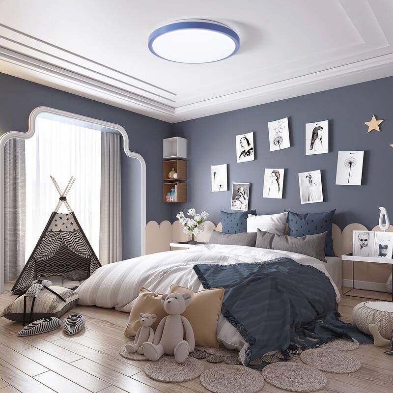Round LED Ceiling Light Fixture Flush Mount 6500K Cool Daylight Energy