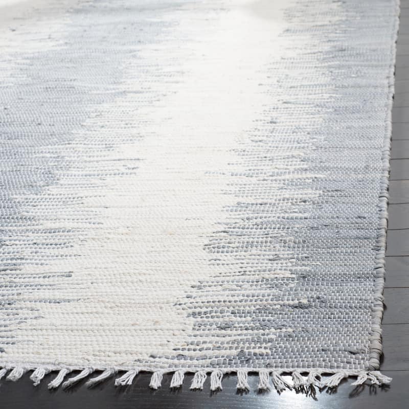 SAFAVIEH Handmade Flatweave Montauk Inguna Casual Cotton Rug - Grey - 4' x 6'