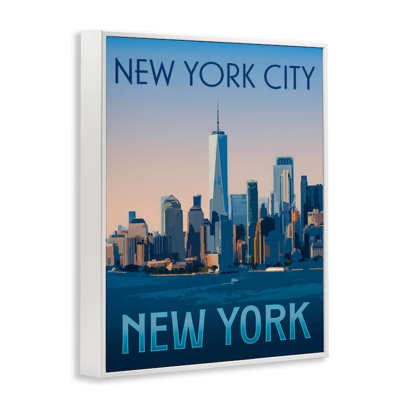 Stupell New York Landmark Skyline Framed Giclee Art Design By Victoria Barnes