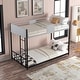 preview thumbnail 2 of 12, Black Twin over Twin Size Metal Bunk Bed with Vent Board, Heavy-duty Sturdy Metal, Noise Reduced, Safety Guardrail