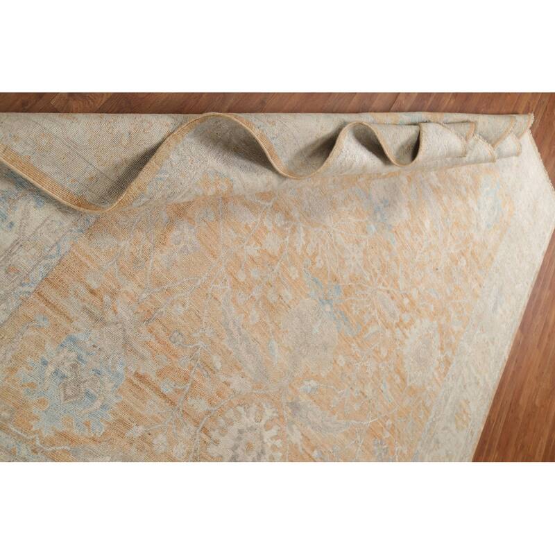 Vegetable Dye Traditional Muted Oushak Turkish Rug Wool Hand-knotted - 7'10" x 9'8"