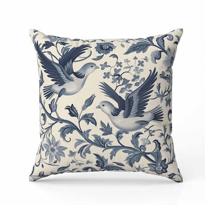 Delicate Duet Faux Suede Reversible Throw Pillow Beige and Gray