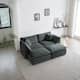 Option Gray 2-Seater Sofa+Ottomans*2