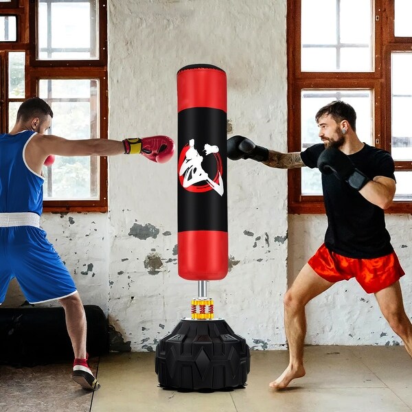 70 Inch Freestanding Punching Bag with Fillable Base 12 Suction