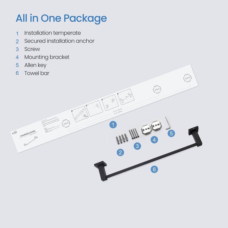 Cube Bathroom 20 inch Towel Bar - N/A