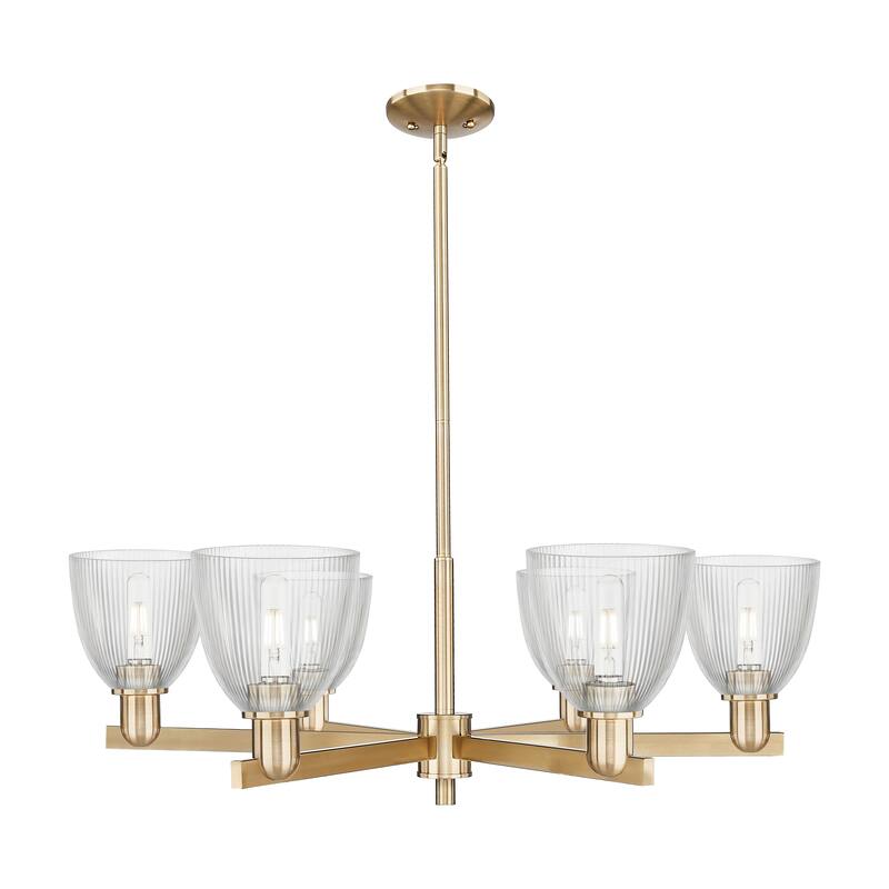 Innovations Lighting Endless Possibilities Arcadia - Castile - 6 Light 36" Stem Hung Chandelier - Clear/Champagne Bronze
